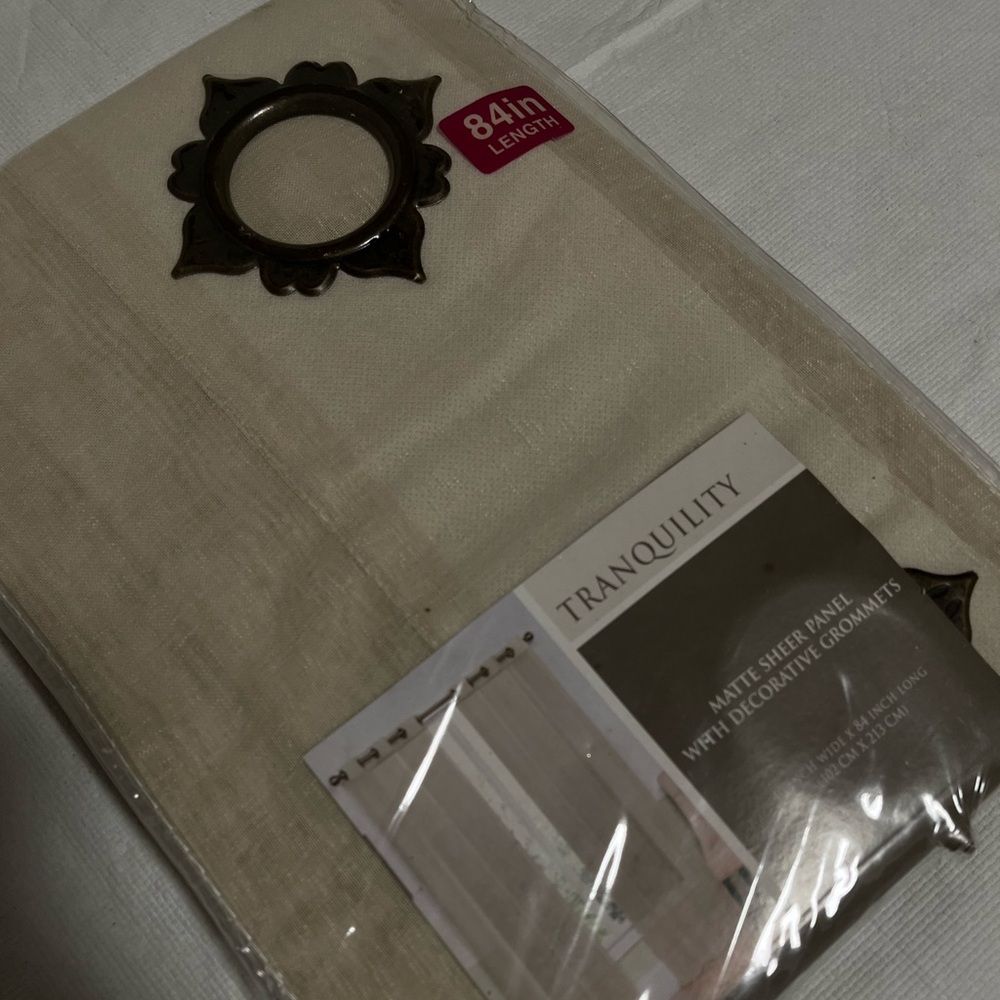 Tranquility by Colorado Clothing Cream Sheer Panel with Decorative Grommets